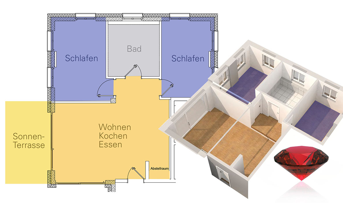 Traben-Trarabach_Mosel_ferienwohnung_mont-royal rubin wohnraum